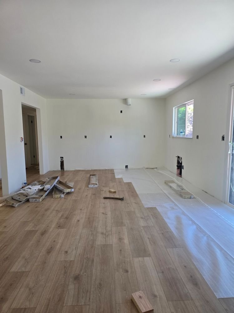 Interior flooring and painting improvement project